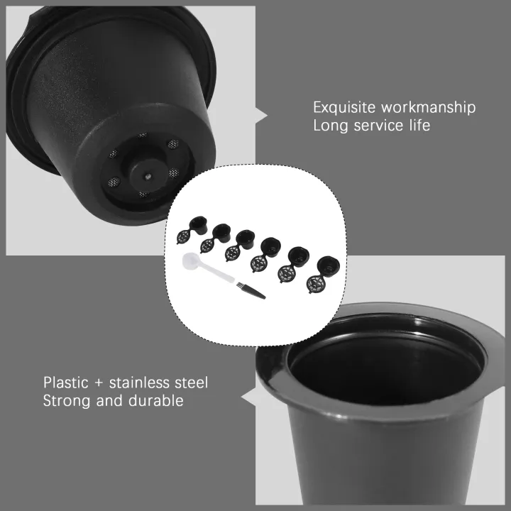 6%20Reusable%20Capsules%20Refillable%20Coffee%20Capsule%20Filter%20Compatible%20with%20coffee%20machines%20with%20Coffee%20Spoon%20brush%20(6,%20Black)%20-%20Image%208