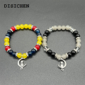 DISICHEN Portable 2Pcs/Set Gothic Spider Animal Beaded Bracelet Creative Heart Magnetic Matching Couple Bracelets For Women Men Y2K Jewelry. 