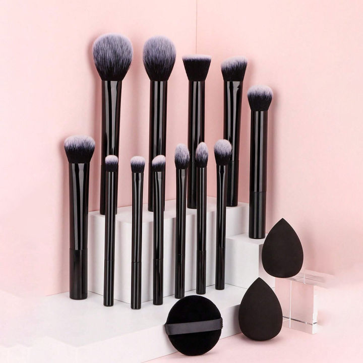 Beauty%20part%202,%20brush%20including%20makeup%20parts%2012%20professional%20brush%20set,%20powder,%20blush,%20concealer%20brush%201%20makeup%20puff%20sponge%20mixture%20-%20Image%202