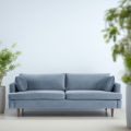 Kamakhya decor 2seater sofa for living room, office,bedroom, guest room, hotels, in light blue velvet. 