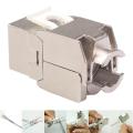 NEW 【7efc9af3】RJ45 Trapezoid Cat6 Cat7 Shielded FTP Module 10G Network Keystone Jack Connector Alloy Socket Module. 