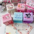 Wenefang Sanrio Hello Kitty Storage Box Makeup Bag Cinnamoroll Jewelry Box Fifty percent discount Drawer Style Arrange My Melody Cute Holiday Gifts for Girls. 