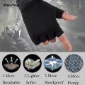 Wenefang 1Pair Fingerless Sports Gloves, Men Women Cycling Gloves, Anti-Slip Breathable Motorcycle Mountain Bike Gloves Workout Gloves. 