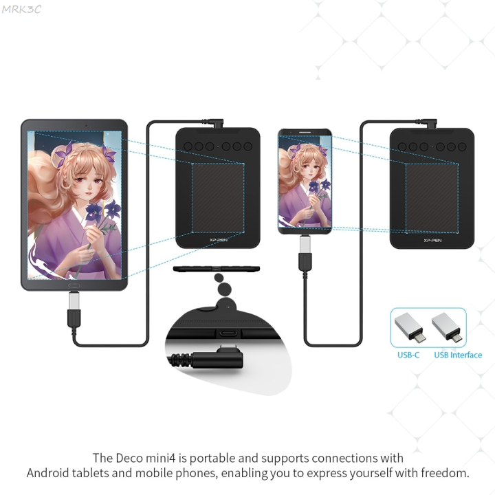 MRK3C%20XPPen%20Graphics%20Tablet%20Digital%20Drawing%20Tablet%204x3%20Inch%20Deco%20Mini4%208192%20Levels%20with%206%20Shortcut%20Keys%20for%20Windows%20Mac%20Android%20-%20Image%204