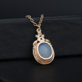 Opal Stone Pendant Locket/ Necklace- Lotus Handicrafts. 