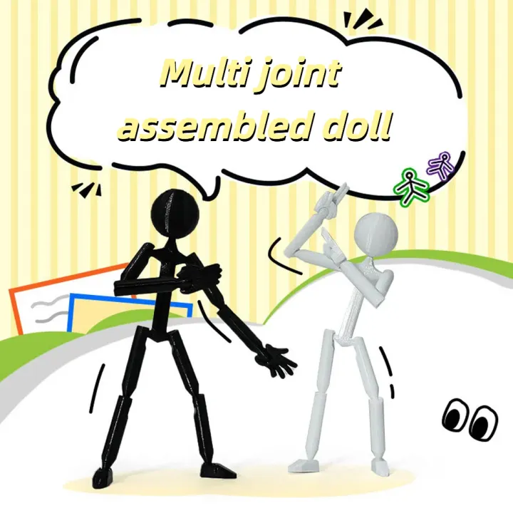 Assembly%20Multi-Jointed%20Multi%20Joint%20Stickman%20Toy%203D%20Printing%20Model%20Doll%203D%20Printed%20Mannequin%20Action%20Figure%20Novelty%20Stickman%20Assembled%20Robot%20Kids%20Adults%20-%20Image%205