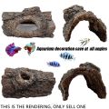 (GGBR) Aquarium Decoration Cave, Resin - Hollow Tree Trunk Log Aquarium Ornament Fish Tank Wood Hideout for Betta. 