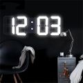 Nordic Large Digital Wall Clock Kitchen LED Display Home Clocks USB Electronic Temperature Calendar Alarm Table Watch. 