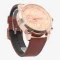 Boland Casual Slim Dial Date Display Leather Strap Wristwatch For Men - Brown. 