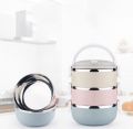 3 Layer Stainless Steel Lunch Box Multi Layers Stackable Thermal Bento Boxes for Kids Adults Portable Food Container for Office Work Home Picnic. 