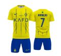 Cristiano Ronaldo 7 Al Nassr Yellow Home Kit Jersey. 