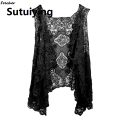 Sutuiying Luxury Special Offer Summer Women Lace Cardigan Gothic Shirt Coat Mesh Shawl Sun Protection Clothing Jacket Boho Tops Beach Party Sunscreen Outwear. 