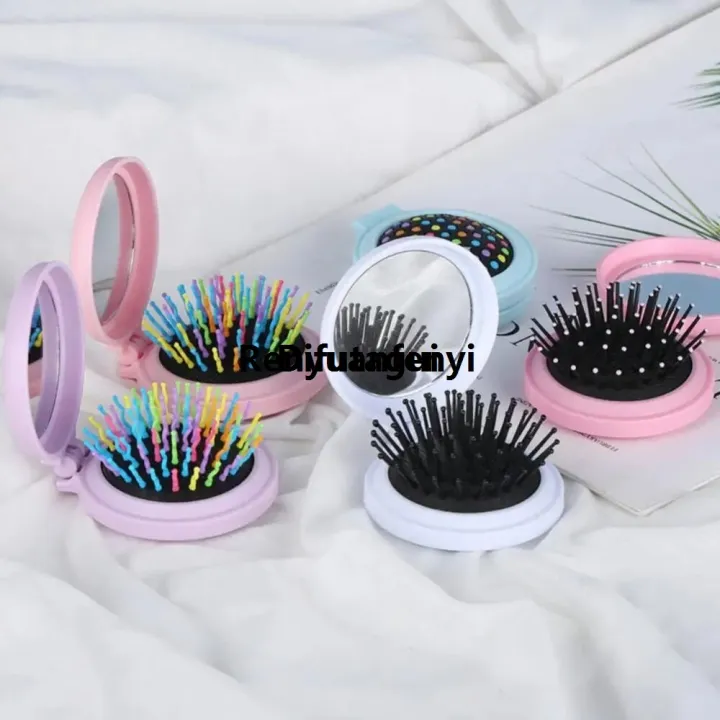 Difutagui%201/2/3/4pcs%20Mini%20Airbag%20Combs%20With%20Mirrors%20Travel%20Hair%20Brush%20Makeup%20Profesional%20Luxury%20Hair%20Combs%20Folding%20Massage%20Hair%20Brush%20Round%20Styling%20Tools%20New%20-%20Image%204