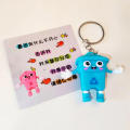 Pvc Trash Can Pendant Cute Trash Can Keychain Creative Cartoon for Teens Accessories Girls Bag. 