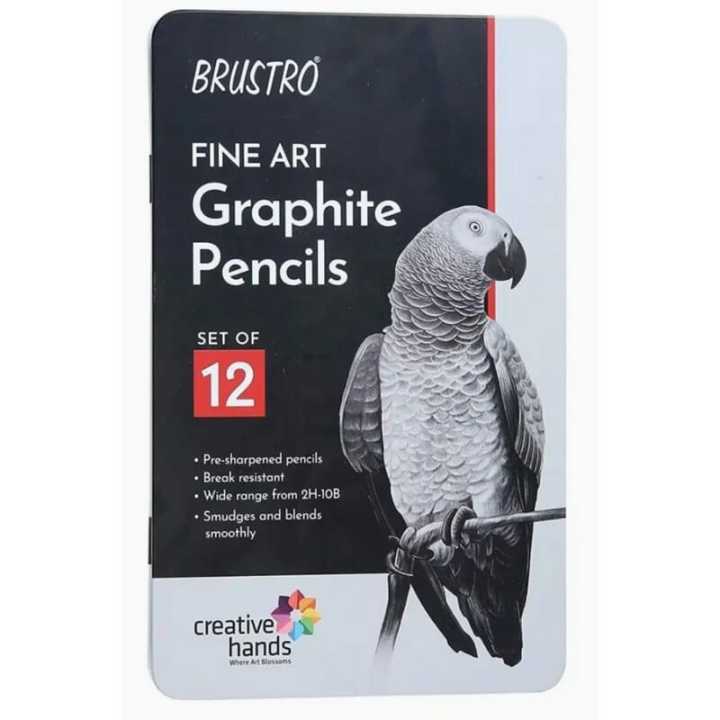 Brustro Fine Art Graphite Pencils Set Of 12 Daraz Np