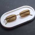Rectangle Metal Frame Sunglasses For Men & Women. 