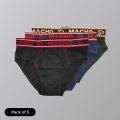 Amul Macho Smart Cut Cotton Brief Underwear For Men (Pack Of 3) | Amul Macho Cotton Brief Underwear For Men. 