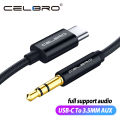 USB Type C To 3.5mm Male Headset Adapter Car Aux Audio Cable for Samsung S21 + S20 Ultra Note 20/10 Oneplus 8 Pro Phones Speaker. 