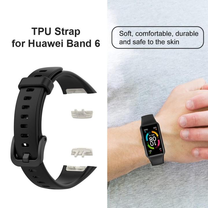 Silicone%20Straps%20For%20Huawei%20Band%206%20/%20Honor%20Band%206%20(Black)%20-%20Image%203