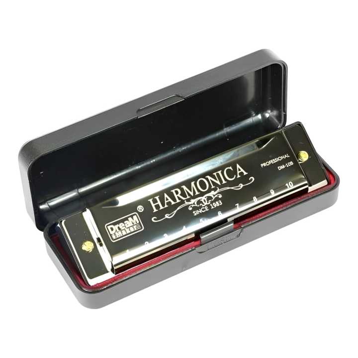Dream Maker 10 Hole 20 Tones Mouth Harmonica with Case