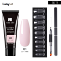 Lanyun Nail Gel Set 6W LED Lamp Full Manicure Set Quick Extension Nail Kit Gel Building Polygels Set For Nail Polish Tool Kit. 