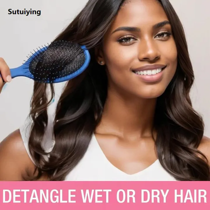 Sutuiying%202pcs/set%20Detangling%20Air%20Cushion%20Hairbrush%20Scalp%20Massage%20Comb%20Soft%20Portable%20Nylon%20Smooth%20Hair%20Brush%20with%20Cleaning%20Claws%20Hair%20Styling%20Tools%20-%20Image%206