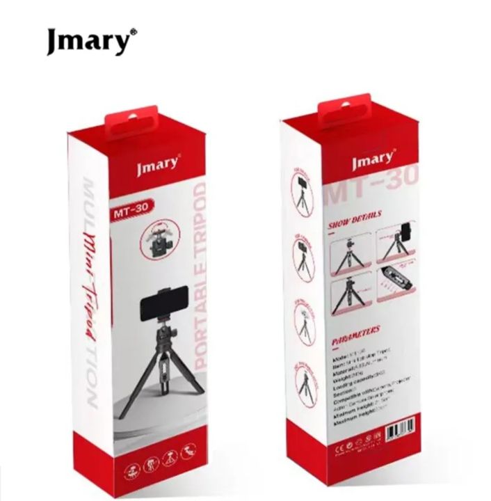 Jmary%20MT-30%20Multifunctional%20Mini%20Tripod%20&%20Selfie%20Stick%20%E2%80%93%20360%C2%B0%20Rotation,%20Adjustable%20Height%20(21.5-30cm),%20Portable%20for%20Cameras,%20Smartphones,%20Vlogging%20&%20Live%20Streaming%20-%20Image%208