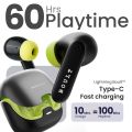 Boult Audio Z40 True Wireless in Ear Earbuds with 60H Playtime, Zen™ ENC Mic, Low Latency Gaming, Type-C Fast Charging, Made in India, 10mm Rich Bass Drivers, IPX5, Bluetooth 5.3 Ear Buds TWS (Blue). 