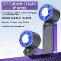 Compact Ice Compress Cool Refrigeration Electric Fan Colorful Lighting 199 Gears Mini Handheld Fan Quiet Operation Powerful Airflow Small Air Cooler Office. 