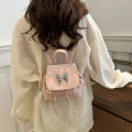 Fashion PU Women's Backpack High-capacity Butterfly Mini Backpack Solid Color School Backpack Women. 