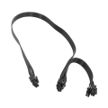 PSU VGA 8pin male to Dual PCIe 8 (6+2) Pin Male PCIE GPU Power Cable. 