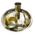 Pure Brass Dining Set Thakali Set Thal Dinner Plate Traditional Nepali Pital Thali. 