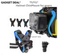 GD TUYU TY68 Full Face Motorcycle Helmet Chin Mount Bracket For Gopro Hero 10 9 8 7 6 5 Dji Osmo Action Camera. 