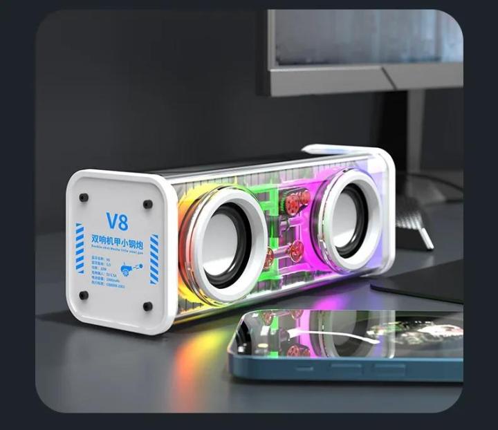 Light%20Sound%20RGB%20TWS%20Stereo%20Armor%20Music%20Speaker%20V8%20Transparent%20Machine%20Bluetooth%20Wireless%205.0%20Bass%20Diaphragm%20Subwoofer%20Mini%20Party%20Speaker%20-%20Image%207