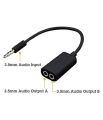 Audio Jack Stereo Headphone Splitter Cable Adapter 3.5mm. 