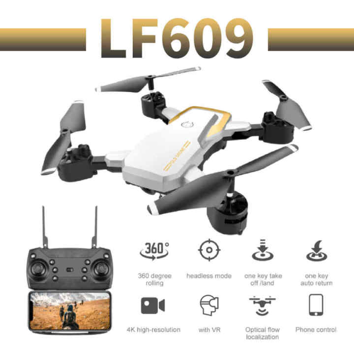 Lf609 2.4Ghz 4Ch Fold Drone Rc Drone Altitude Hold Headless Mode One Key Return Rc Rtf