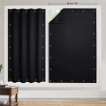 NAMUNY 4Pcs Temporary Blackout Blinds Curtain for Window Adjustable Suckers Sunlight Blocking Blinds Thermal Insulated Curtains. 