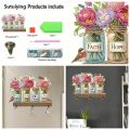 Sutuiying 1pc/Set DIY Diamond Painting Wall Hangers with Hooks Wall Mounted Fifty percent discount Wooden Coat Hook with 3 Metal Hooks Diamond Art Hooks for Keys. 