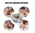 U-Shaped Massage Pillow,Portable Neck Massager U-Shaped Memory Foam Electric Neck Massage to Relieve Muscle Pain. 