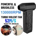 Cleaning Wind Speed 52m/s 130000RPM Turbofan Brushless Motor Dust Removal High Power Jet Fan Dust Blower Powerful Compressed Air Duster Cleaner. 