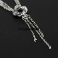 Xujiguanghui Movie Algerian Loveknot Necklace Vesper Lynd Casino Royale Bond Girl Love Knot Necklace Vintage Silver Plated Women Jewelry. 