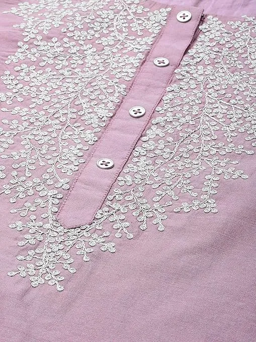 Women's%20Cotton%20Blend%20Kurta%20Set%20with%20Pant%20and%20Dupatta%20-%20Image%204