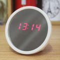 Mini Desktop Digital Clock LED Display Mirror Electronic Noiseless Table Alarm. 