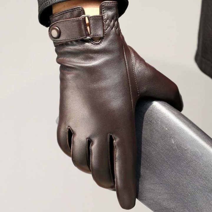 1pair%20Equestrian%20Soft%20PU%20Anti-cold%20Gloves%20Touch%20Screen%20Solid%20Color%20Men%20Finger%20Mittens%20Adjustable%20Warmer%20Windproof%20Mittens%20Winter%20-%20Image%204