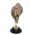 Master Piece Lord Shiva Shankh , Goddess Parvati Conch Shells Hindu Trumpet Po. 