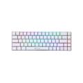 Xtrike Me GK-995W Tri-Mode Wireless Mechanical Gaming Keyboard - (Bluetooth, 2.4GHz & Wired USB-C) - RGB Backlit -Mechanical Red Switches - 99-Key Layout - Driver Programable - High-Capacity Battery - (Windows, Mac, Android, and iOS)Compatible - White. 
