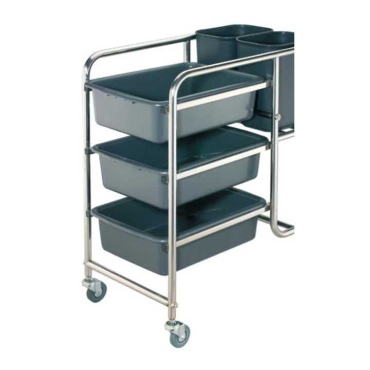 Dish Cleaning Cart / Dishware Sanitation / Trolley Culinary Clean-Up ...