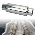 Car Universal Exhaust Pipe Muffler Stainless Steel Straight Decoration Exhaust Muffler Pipe Systems 51x101x51MM. 