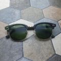 Green Frame & Lens Club Master Design Sunglasses For Men. 