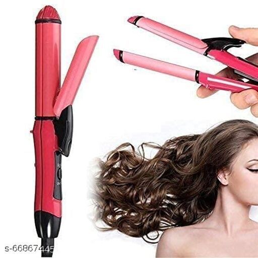 Professional 2-in-1 Hair Straightener and Curler for Women